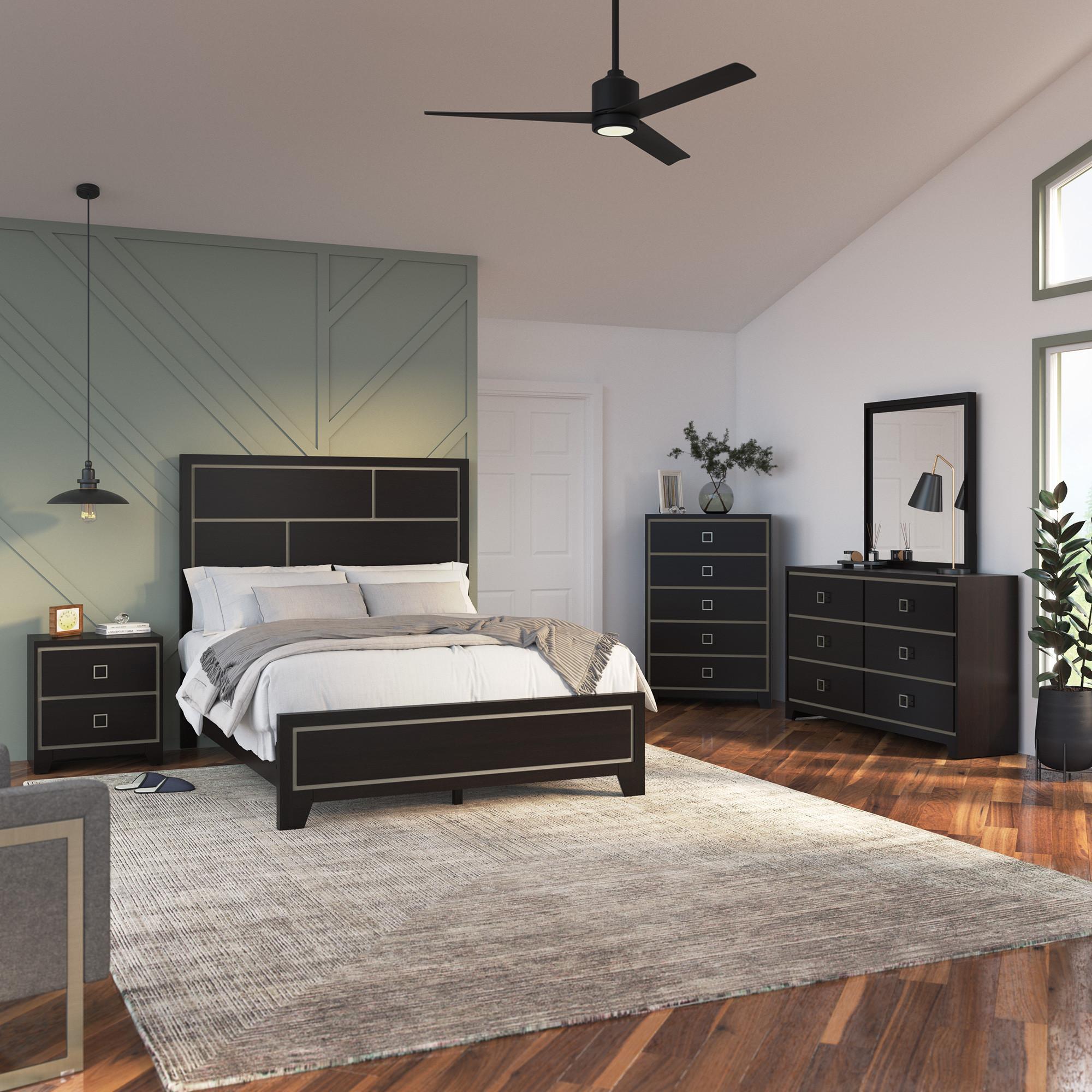 Rent to Own Oak Furniture West 7 Piece Cindi Queen Bedroom Set at